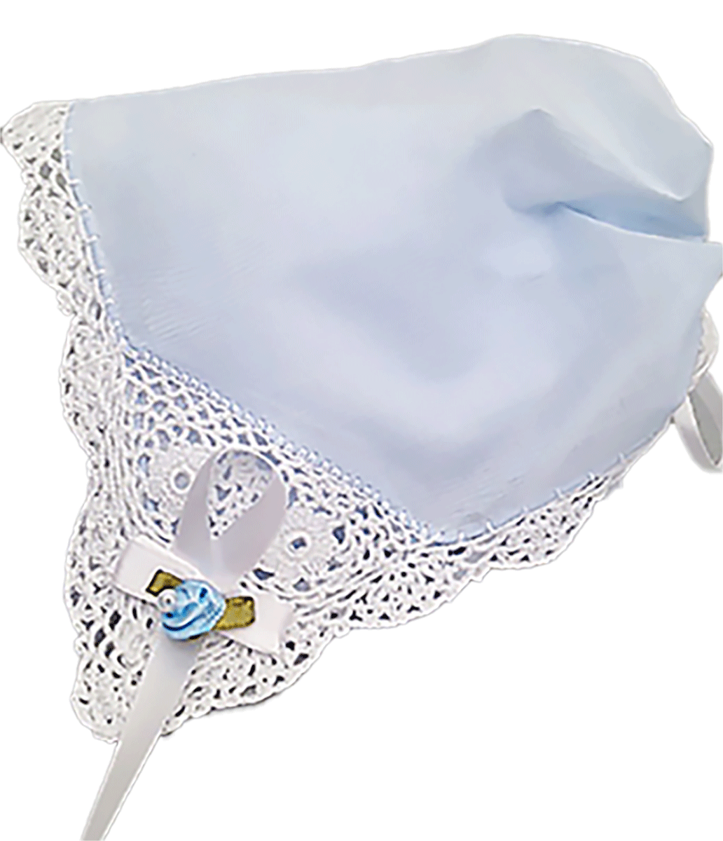 Timeless Blue Bonnie Lace Hanky Bonnet