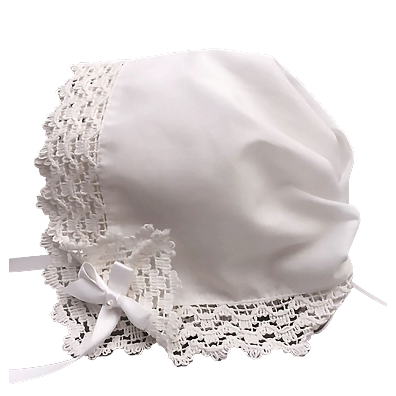 Country Abbey Lace Keepsake Handkerchef Bonnet