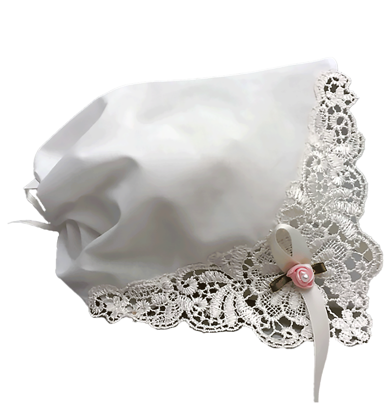 French Guipure Bobbin Lace Baby Hankie Bonnet – The French Guipure Bobbin Lace Baby Hankie Bonnet – The