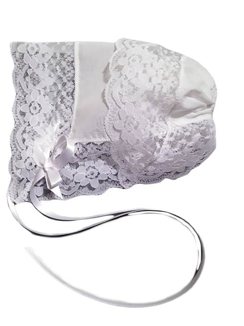 Glorious Lace Baby Handkerchief Bonnet