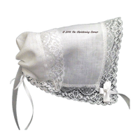 Cathedral Lace Irish Linen Keepsake Handkerchief Bonnet