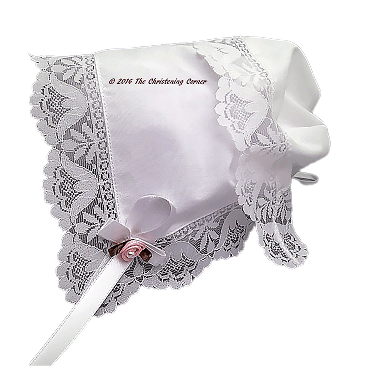 Garden Party Lace Baby Keepsake Hanky Bonnet