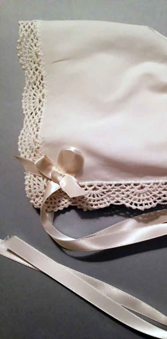 Shell Lace Cotton Magic Hankie Bonnet for Baby