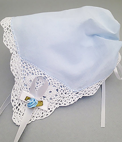 Bonnie Lace Keepsake Bonnet - blue