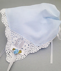 Bonnie Lace Keepsake Bonnet - blue