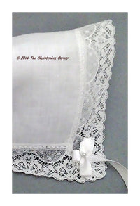 Cathedral Lace Irish Linen Keepsake Handkerchief Bonnet