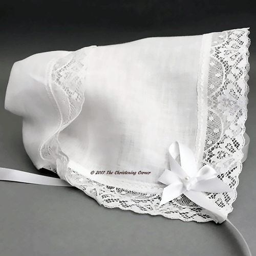 Cathedral Lace Keepsake Handkerchief Bonnet