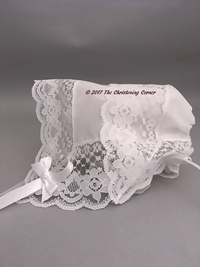 Glorious Lace Baby Handkerchief Bonnet