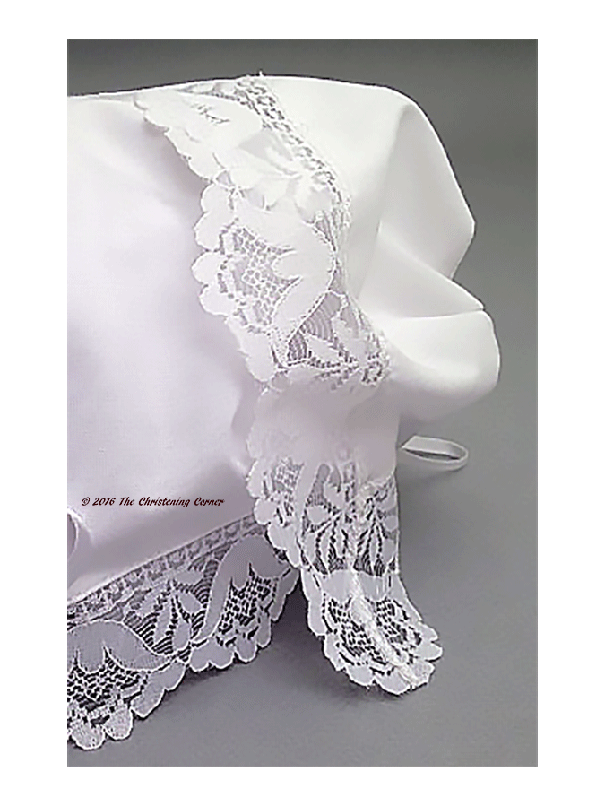 Garden Party Lace Baby Keepsake Hanky Bonnet