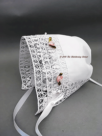 Little Princess Bridal Hanky Bonnet - Venise Lace