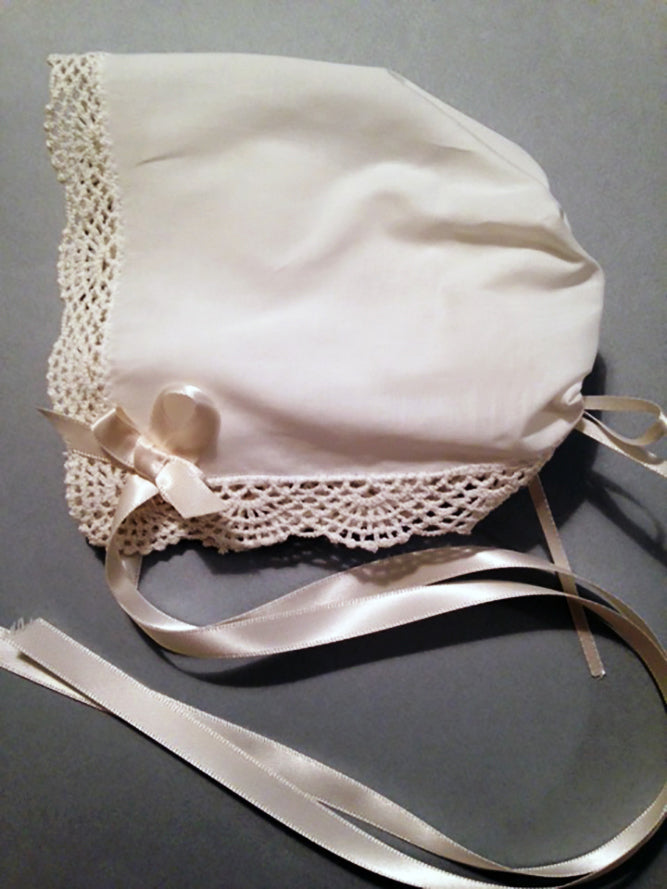 Shell Lace Cotton Magic Hankie Bonnet for Baby