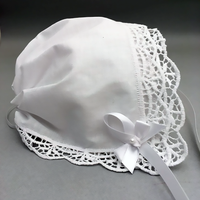 Trellis Lace Keepsake Handkerchief Bonnet for Baby