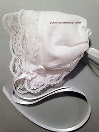 Bridal Dress Lace Baby Hankie Bonnet - Linen Center