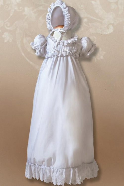 Corrine Cotton Eyelet Christening Gown