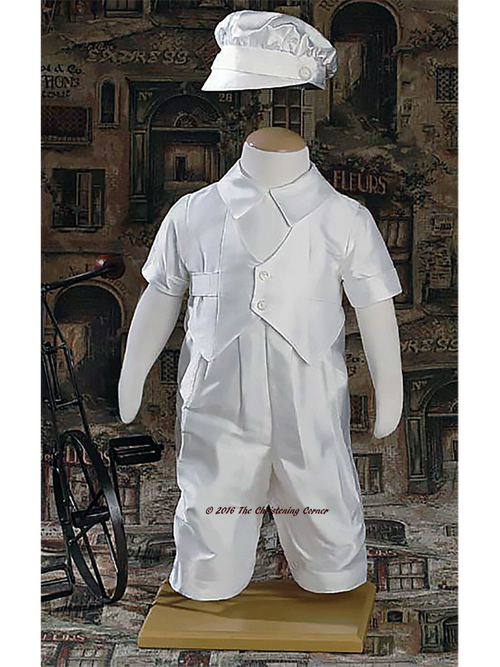Silk Vested Christening Outfit for Boys