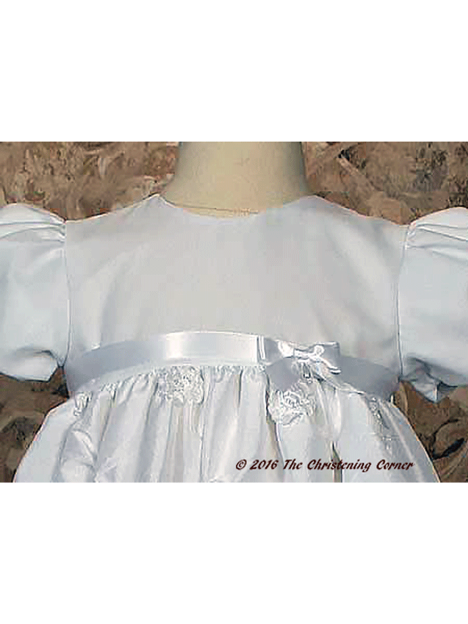 Taffeta & Organza Christening Gown - bodice