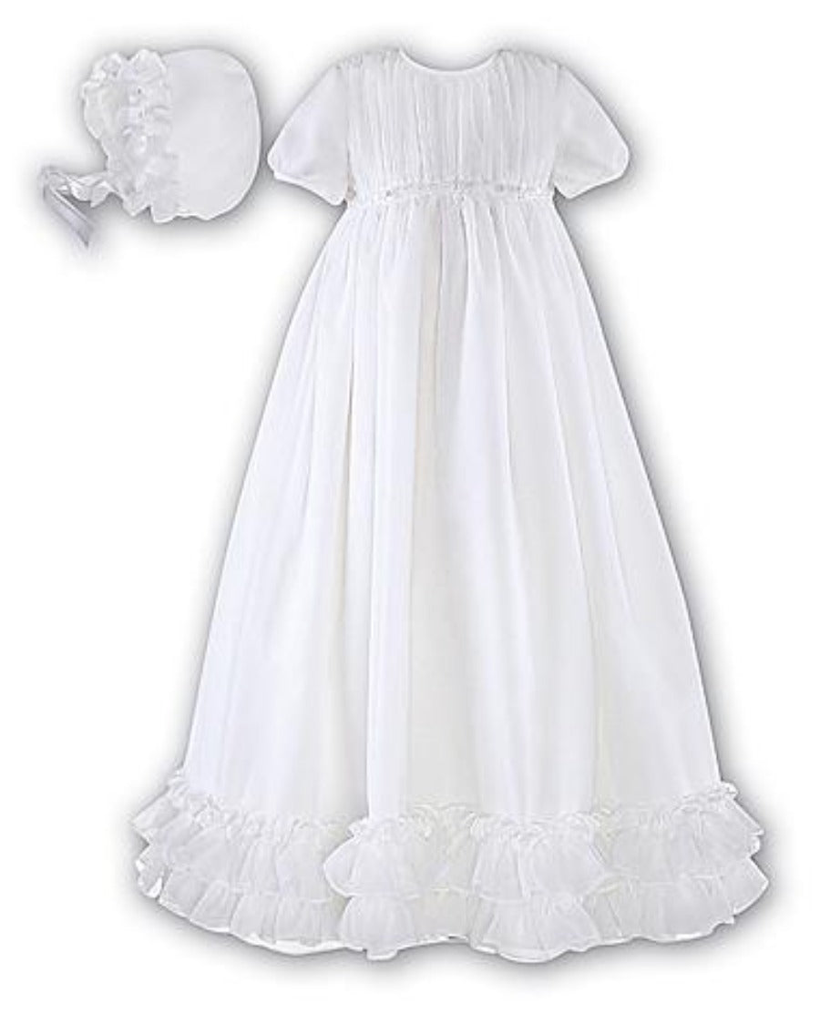Girls Cotton Baptism Gown with Floral Shamrock Embroidery LTML-CASHGS –  Mollys Hanger