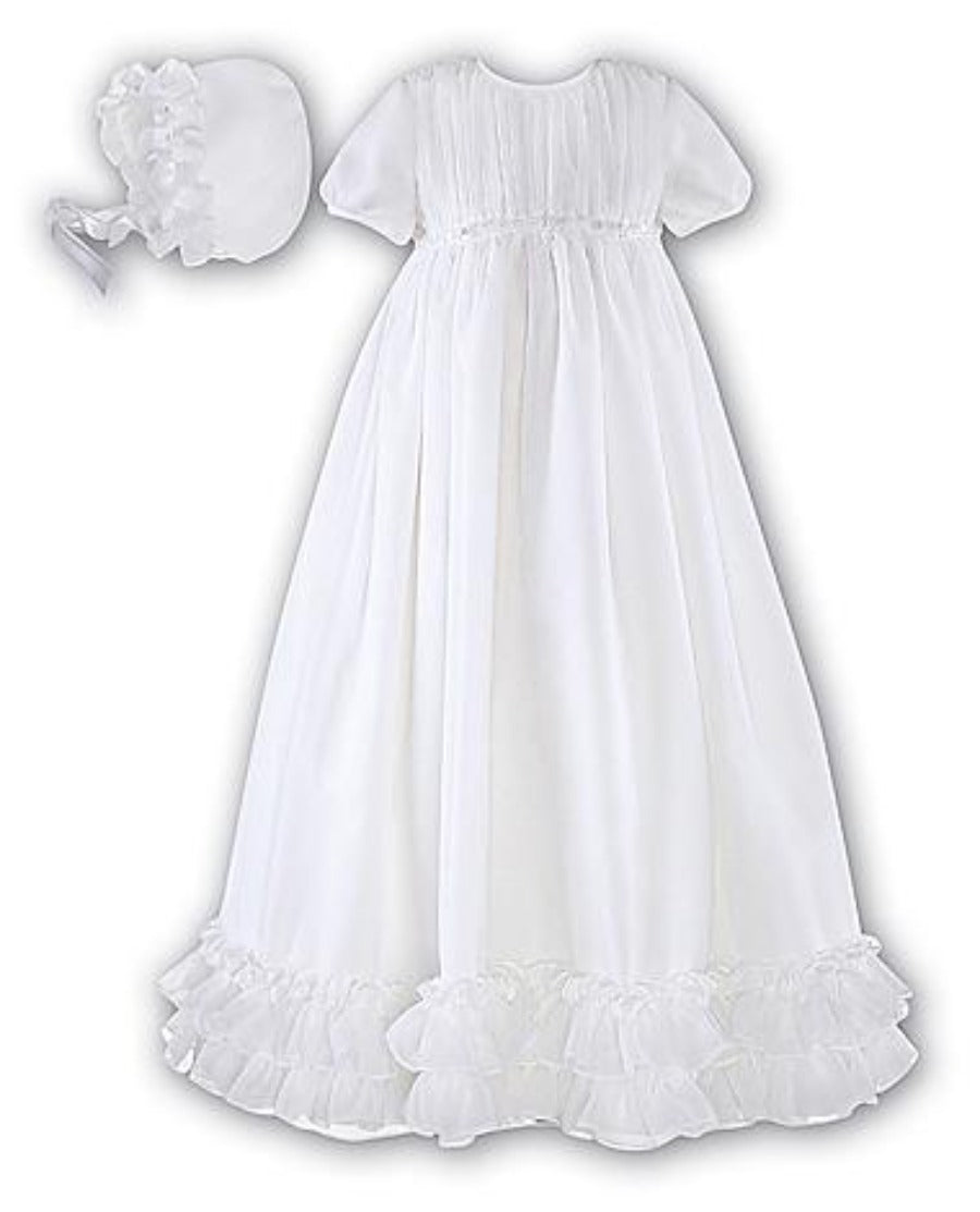 Sarah Louise Ceremonial Ballerina Length Christening Dress - 070160R Ivory  - Niamh & Ruby's