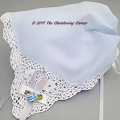 Bonnie Lace Keepsake Bonnet - blue