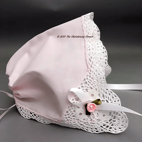 Bonnie Lace Keepsake Bonnet - pink