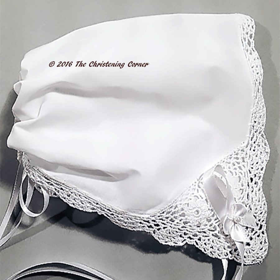 Bonnie Lace Handkerchief Bonnet - white