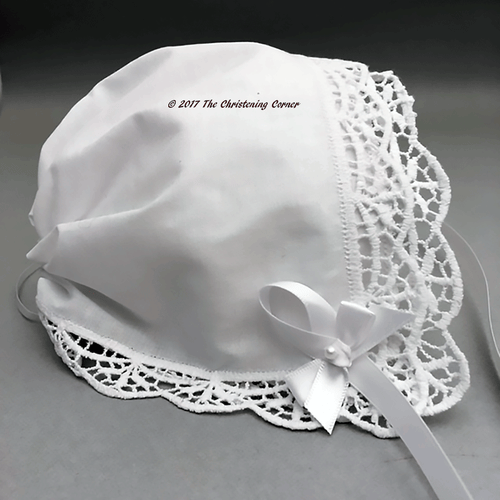 Trellis Lace Handkerchief Bonnet